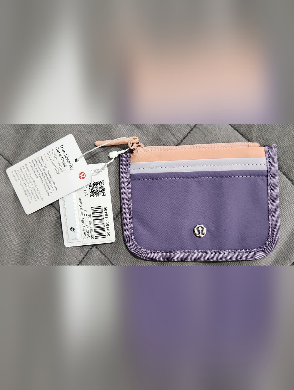 lululemon Faint Lavender and Twighlight Rose True Identity Card Case